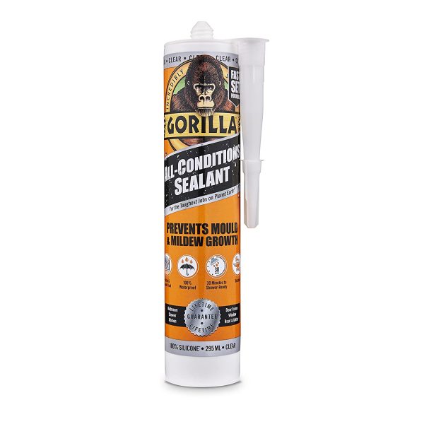 Gorilla 1144110 All Conditions Sealant Silicone Clear 295ml - Image 3