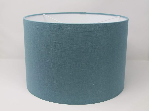 Handmade Linen Textured Fabric Drum Lampshade Lightshade Choice of Colours - Image 4