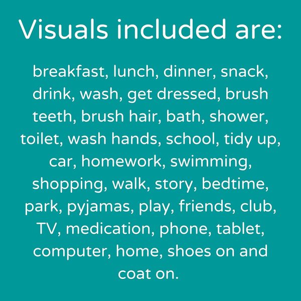 Create Visual Aids Visual Timetable For Home With 35 Picture Cards To Support Communication, Routine and Transition For SEND, Speech and Language, ASD, Autism, Preschool