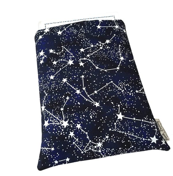 Constellations Book Buddy - Glow in the Dark, Small Medium Large Padded Paperback Pouch - Image 5