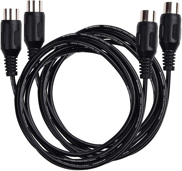 Cable Matters 2-Pack 5 Pin DIN MIDI Cable, 5 Pin MIDI Cable - 1.8m - Image 3