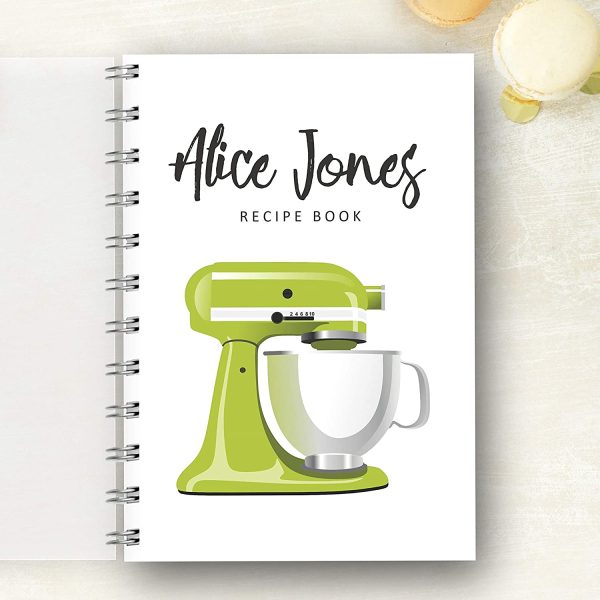 Personalised Recipe Notebook Retro Mixer, Recipe Log, Foodie Present, Recipe list, Choice of 2 Sizes, Gift - Image 5