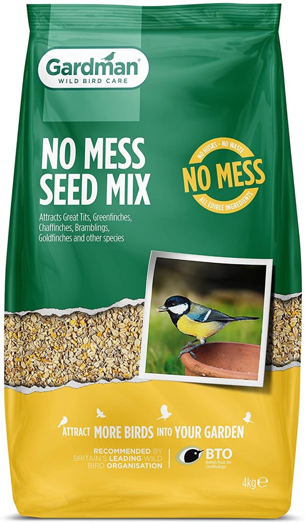 Gardman A06540 No Mess Seed Mix Bird, Natural, 20 x 14 x 34 cm - Image 2