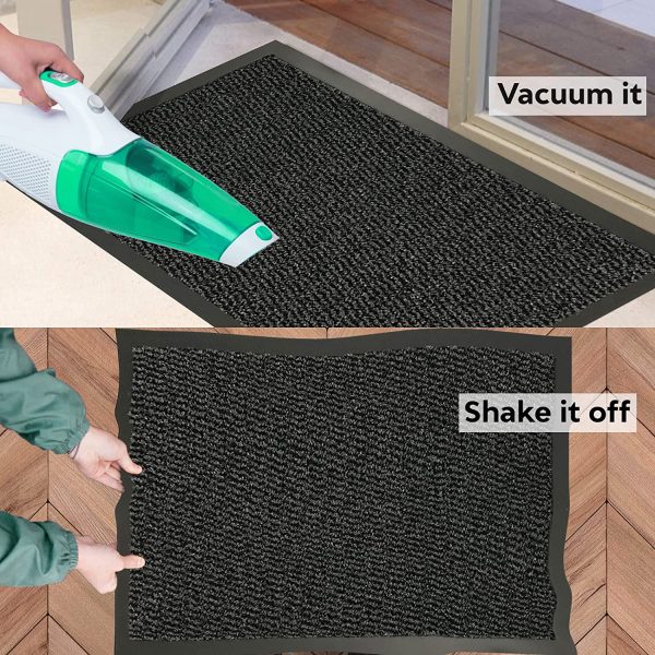 Barrier Mat Non Slip Door Mat Rubber Mats Floor Mats Kitchen Rugs Washable Light Weight Rubber Multi Color And Sizes Heavy Duty (Anthracite, 40cm x 60cm) - Image 6