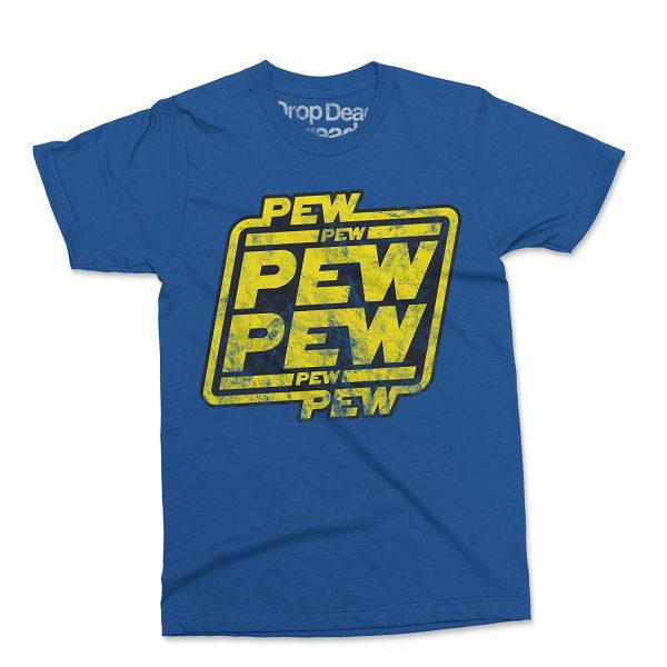 Pew Pew Funny StarWars Blaster Retro Design Men's & Women's T-Shirt Gamer Top - Image 6