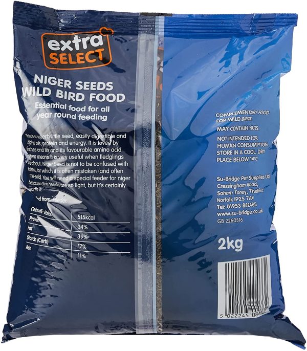 Extra Select Niger Seed Wild Bird Food, 2 kg - Image 4