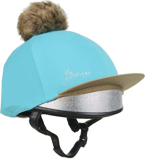 LeMieux Pom Pom Horse Riding Hat Silk with 4 Way Stretch Fabric Coordinates with Base Layers & Saddle Pads - Equestrian Headgear - Image 2