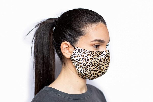 HABAC STUDIO - 100% Mulberry Silk Face Mask, Face Masks Washable UK, Reusable Face Mask, Mens Face Mask, Silk Mask, Masks for Women, Silk Face Covering, Face Masks, Nose Wire, Leopard Print - Image 8