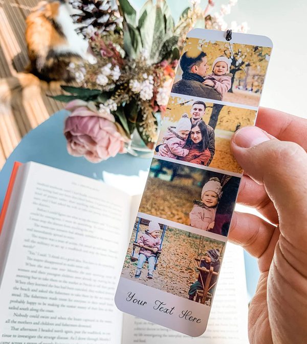 Father's Day Personalised Metal Photo Booth Bookmark with Tassel | Photo Gift for Dad - Image 2