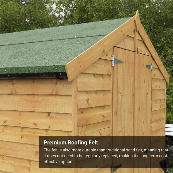 BillyOh Green mineral shed roofing felt - 5m x 1m roll with fixings included - Image 4