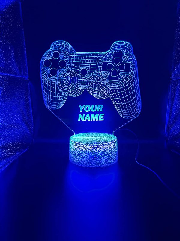 Personalised Gamer Gift 3D Effect Multicolour Led Playstation Light | Gamer Birthday, Fathers Day Gift, Christmas Gift - Image 2