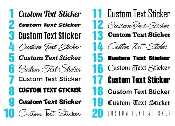 Custom Text Car Sticker Personalised Name Lettering Stickers Vinyl Decal - Image 6