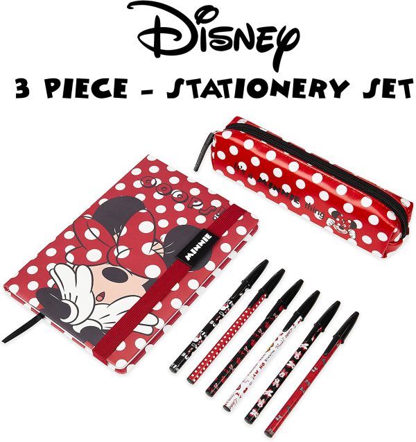 Disney Notebook, Pencil Case & Pen Set, Girls School Supplies, Minnie Mouse Gifts For Girls - Image 7