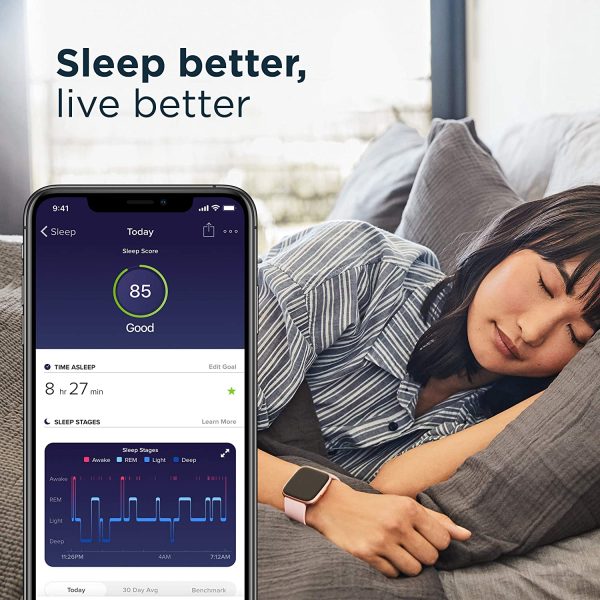 Fitbit Versa 2 Health & Fitness Smartwatch with Voice Control, Sleep Score & Music - Image 6