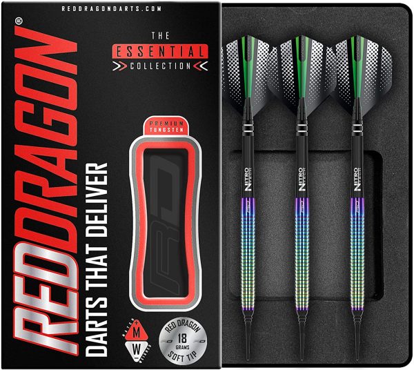 RED DRAGON Razor Edge Spectron 20g, 22g, 24g or 26g Steeltip or 18g Softip Tungsten Darts Set with Flights and Shafts (Stems) - Image 4