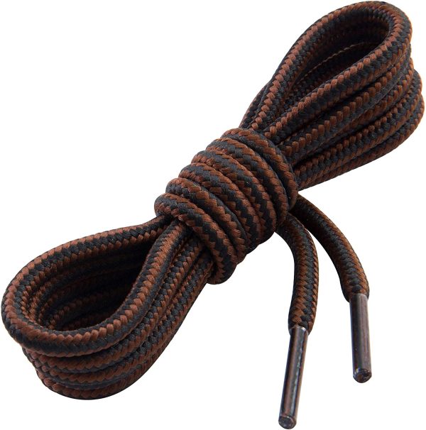 lorpops Round Boot Laces [2 Pairs] Heavy Duty and Durable Shoelaces for Boots,Diameter: 3/16?? Work Boots & Hiking Shoes