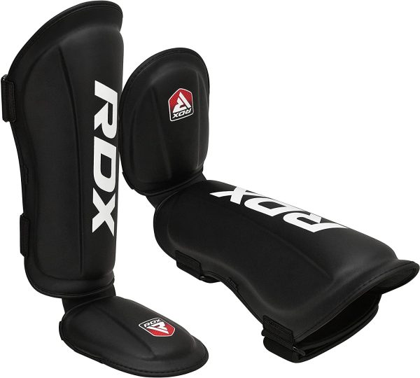 RDX Shin Guards Kickboxing Muay Thai, SATRA SMMAF Approved, Premium Maya Hide Leather, Leg Instep Protection Pads, MMA Martial Arts kicking Sparring Training Gear, BJJ Karate Boxing Taekwondo, - Image 8