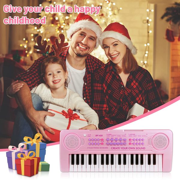 m zimoon Kids Piano Keyboard, 37 Keys Electronic Piano for Kids Music Piano Portable Multi-Function Musical Instruments Educational Toy Birthday Christmas Gift for Boys Girls Children Beginner - Image 7