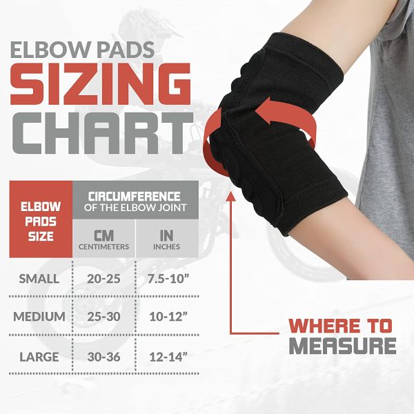 Bodyprox Elbow Protection Pads 1 Pair Elbow Guard Sleeve - Image 4