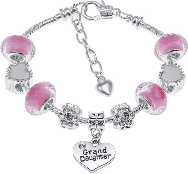 Jewellery Hut Granddaughter 'You Leave A Sparkle Wherever You Go' Children's Charm Bracelet Gift Box Set