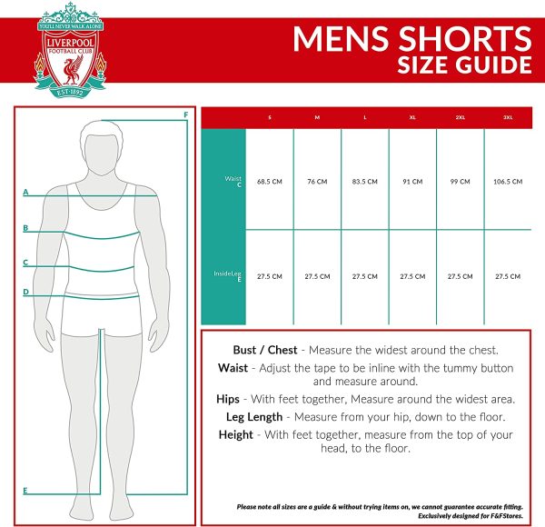 Liverpool F.C. Mens Shorts, Official Merchandise Liverpool Football Club Gifts for Men and Teenagers