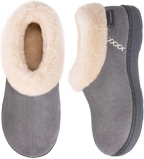 EverFoams Women's Micro Suede Fuzzy Plush Lined Slippers with Cozy Memory Foam - Image 4