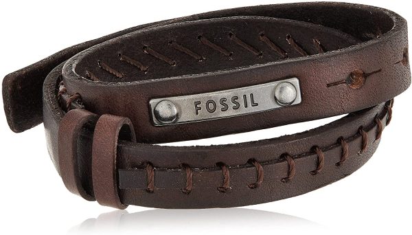 Fossil Men's Brown Double Wrap Bracelet - Image 5