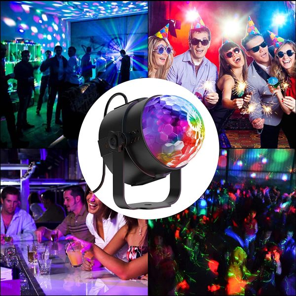 Party Lights Magic Lamp Remote Control Sound Activated RGB Disco Lights Disco Lamp Stage Lights Rotating Disco Ball for KTV, DJ, Party, Disco, Christmas, Bar, etc UK Plug- 2 Pack - Image 8