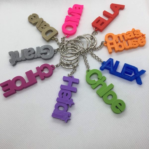 Personalised keyring for kids, Name Tags, Stocking Filler, 3D Keyring - Image 3