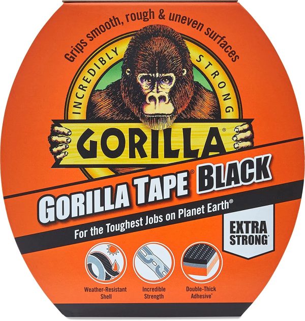 Gorilla GOR3049001 Tape Duct Tape Black 48mm x 11m