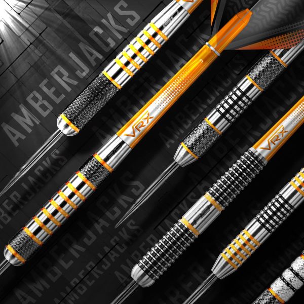 RED DRAGON Amberjack 21g, 22g, 23g, 24g or 25g Tungsten Darts Set with Flights and Stems - Image 2