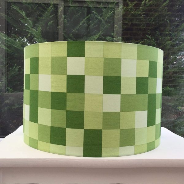 Kids Lampshade Gaming inspired Green Pixelated 20cm 30cm Table Floor Ceiling light-shades Children Baby Boys Girls Room Decor - Image 5