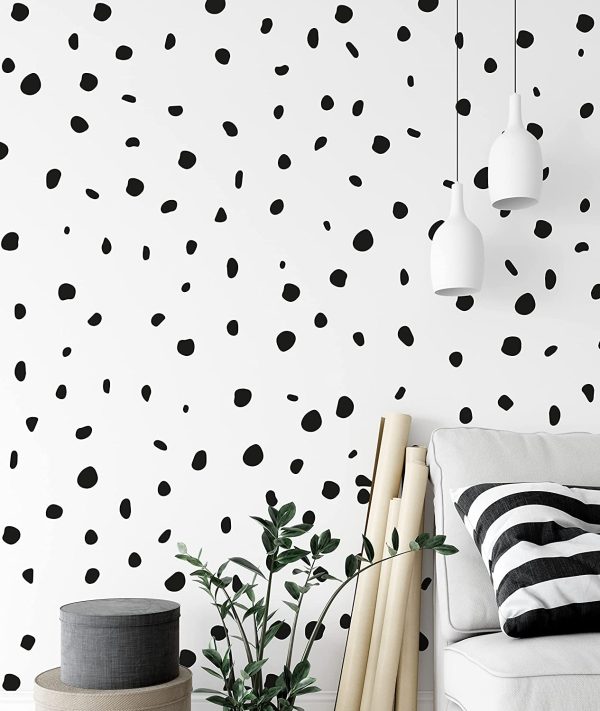 QuoteMyWall 9 Sheets Polka Dot Wall Stickers For Bedrooms Dalmation Dalmatian Spot Polka Dot Wall Stickers Childrens Kids Decor Decals Irregular Animal Stickers Home Nursery 216 Pack - Image 6