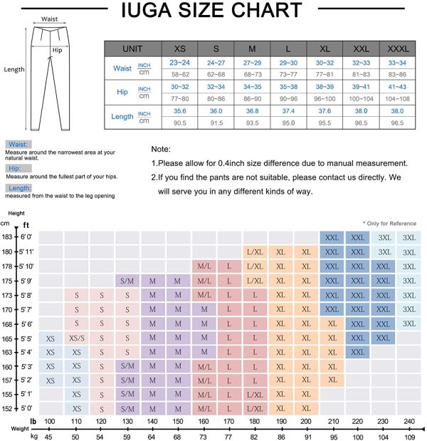 IUGA Yoga Pants with Pockets, Workout Running Leggings with Pockets for Women