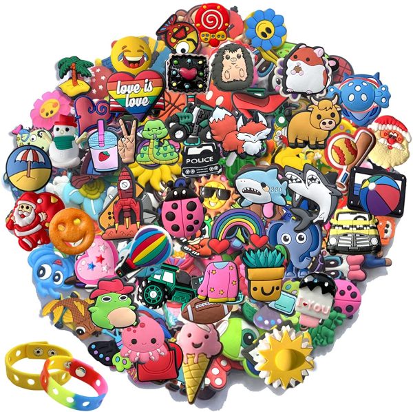 Lof of 30 50 100pc Random shoe charms for Clog Shoes Decorations Wristband Bracelet Party Favors - Image 4