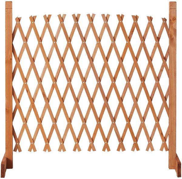 easylife lifestyle solutions Solid Wood Expanding Fence | Mobile and Movable Fence | Gardeners & Pet Owners | Fold-able Design and Lightweight | H:90cm x W:30-190 cm | From Natural Wood - Image 2