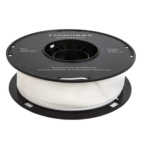 PLA Filament 1.75mm 1kg, TINMORRY PLA Filament 3D Printing Materials for 3D Printer, 1 Spool, Pure White - Image 7