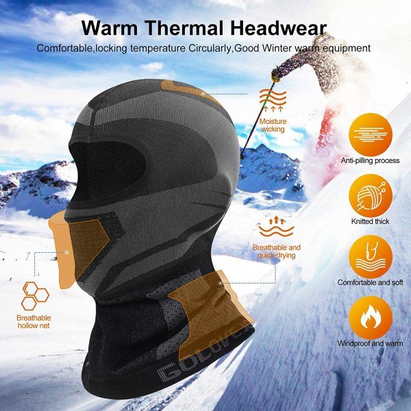 CosyInSofa Balaclava,Windproof Ski Mask,Winter Thermal Fleece Full Cover Mask,Motorcycle Face Scarf,Breathable Cold Weather Face Mask for Men Snowboard Motorbike Ski Cycling Outdoor hiking or Fishing - Image 7