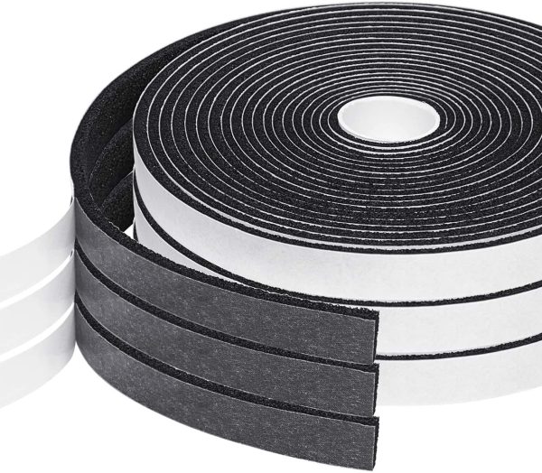 Fowong Open Cell Foam Tape, 12mm(Width) X 3mm(Thick), Weather Stripping for Doors and Windows Adhesive Insulation Strip (3 Rolls with Total 15M Long) - Image 6