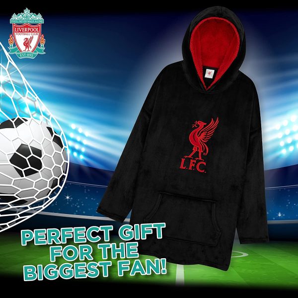 Liverpool F.C. Oversized Hoodie Blanket For Men, Official Football Gifts - Image 3