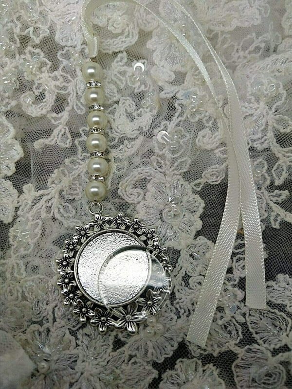 Memorial Photo Rhinestone Wedding Bride Bouquet Charm - Image 9