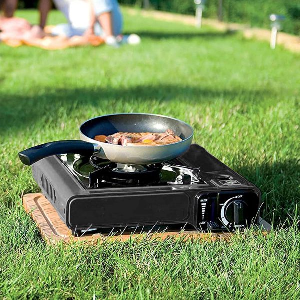 GREEN HAVEN Black Portable Camping Stove with Cary Case & 4 Butane Gas | Premium Camping Gas Stove |EN417 Compliant Camping Stove Gas Portable |Gas Camping Stove with Automatic Ignition & Heat Control - Image 3