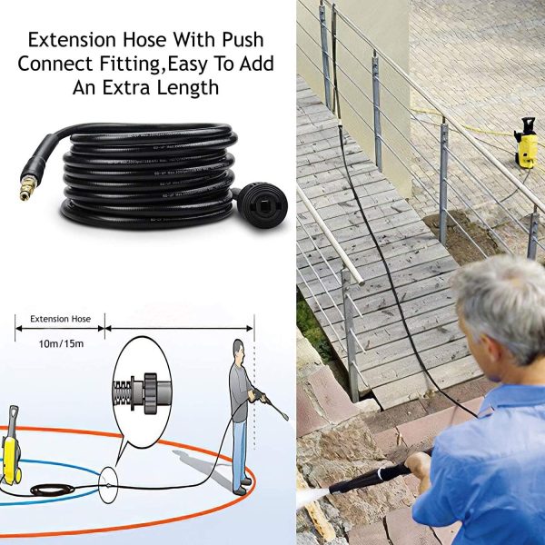 K?rcher High Pressure Hose Extension 10M (for Quick Connect models) For Karcher K2 K3 K4 K5 K6 K7 - Image 2