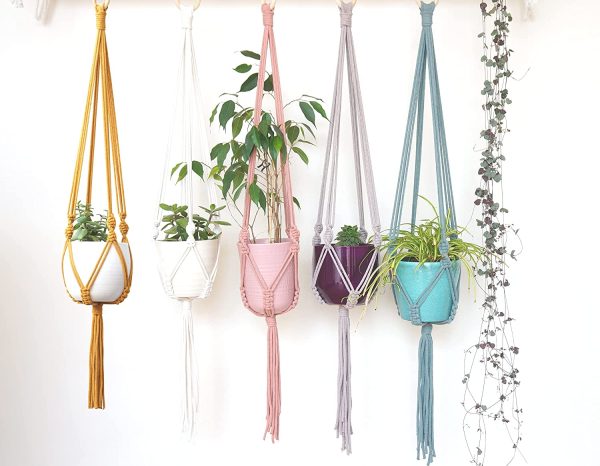 DIY Macrame Kit for Beginners - Beige Plant Hanger - 100% Cotton Rope 5mm - Handmade in the UK - Image 3