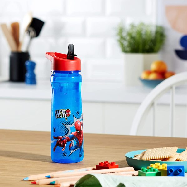 MARVEL 1325 1698 Spider-Man Hero Reusable Water Bottle, polypropylene, Blue and red, 600ml - Image 8