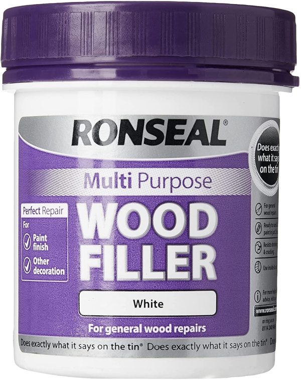 RONSEAL 34739  Multi-Purpose Wood Filler - White 250g - Image 4