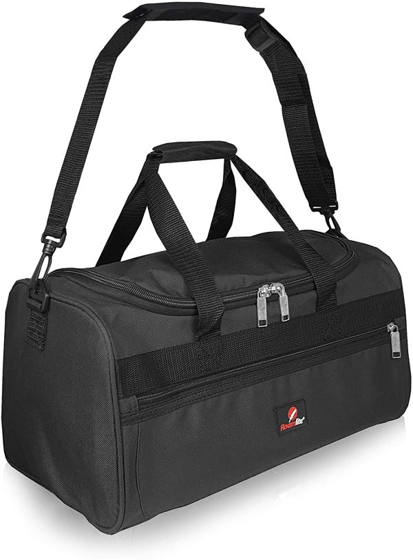 Roamlite Hand Luggage Size Bags - Small Travel Holdalls Ryanair 2nd Item - Cabin Approved Polyester Duffle - 40 cm x25x20, 20 Litre - RL59K (Black) - Image 4