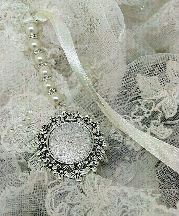 Memorial Photo Rhinestone Wedding Bride Bouquet Charm - Image 7