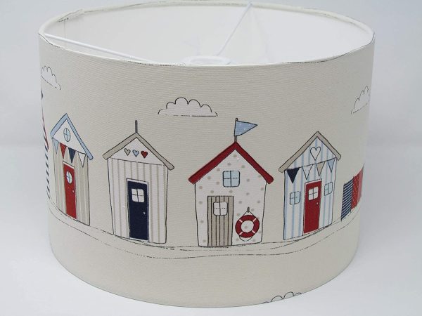 Blue Beach Hut Drum Lampshade - Image 7