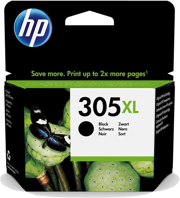 HP 3YM62AE 305XL High Yield Original Ink Cartridge, Black, Single Pack - Image 2